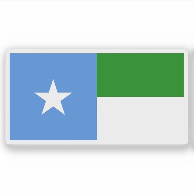 Pegatina Bandera de Puntlandia Occidental, Somalia (Anverso)