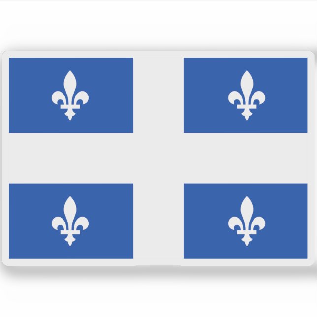 Pegatina Bandera de Quebec (Anverso)