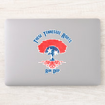 Bandera de raíces de Tennessee Árbol Vinyl Decal