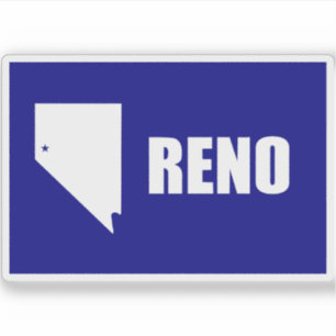Pegatina Bandera de Reno, Nevada (1959-2018)