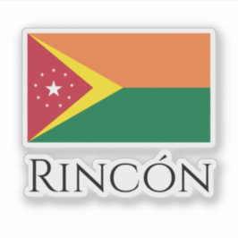 Pegatina Bandera de Rincón, Puerto Rico