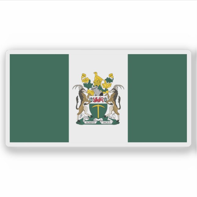 Pegatina Bandera de Rodesia (1968-1979), Zimbabwe (Anverso)