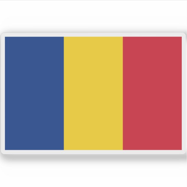 Pegatina Bandera de Rumania (Anverso)