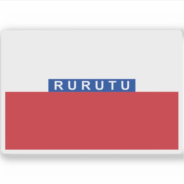 Pegatina Bandera de Rurutu (Anverso)