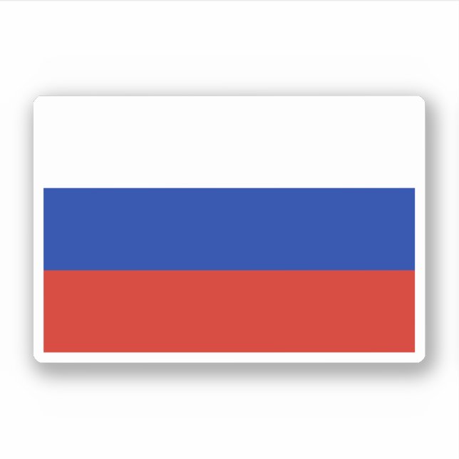 Pegatina Bandera de Rusia (Anverso)