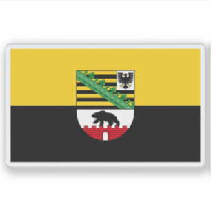 Pegatina Bandera de Sajonia-Anhalt (Sachsen-Anhalt), Aleman