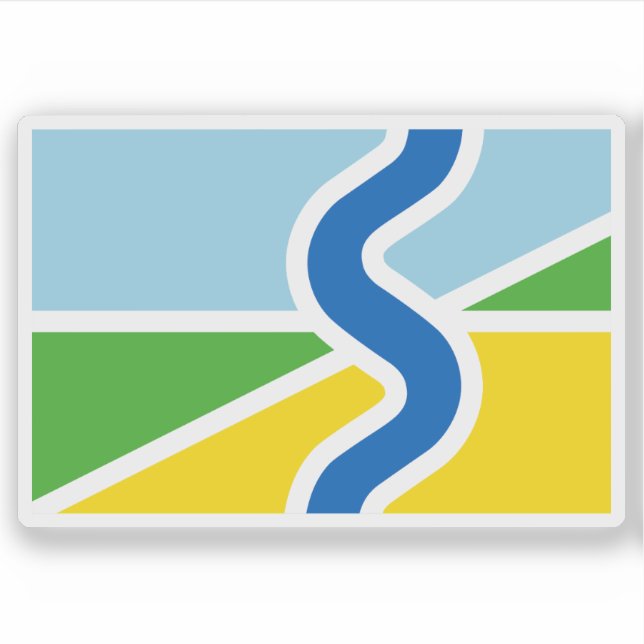 Pegatina Bandera de Salland, Países Bajos (Anverso)