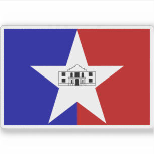 Pegatina Bandera de San Antonio, Texas