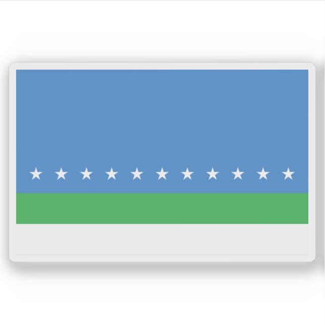 Pegatina Bandera de San José (San José), Costa Rica (Anverso)