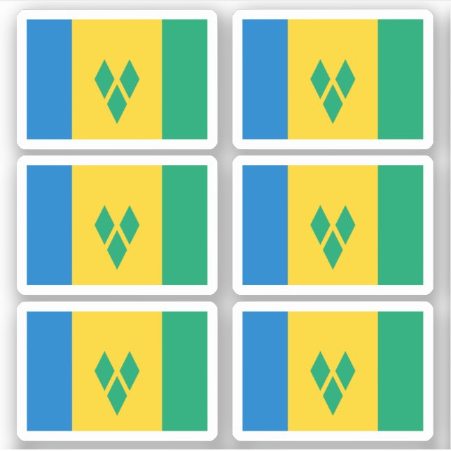 Pegatina Bandera de San Vicente (Anverso)