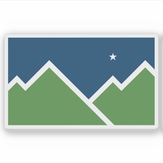 Pegatina Bandera de Sandy, Utah, EE. UU. (Anverso)