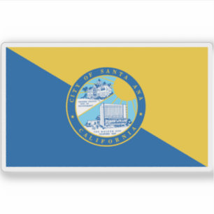 Pegatina Bandera de Santa Ana, California