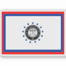 Pegatina Bandera de Savannah, Georgia