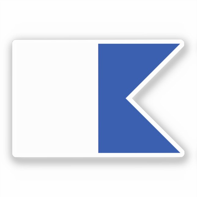 Pegatina Bandera de señal alfa (Anverso)