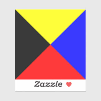 Pegatina Bandera de señal marítima Zulu ICS
