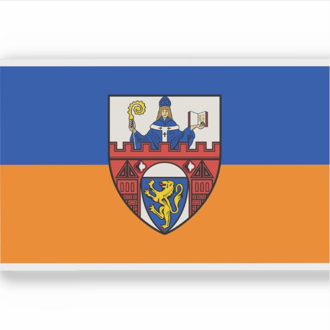 Pegatina Bandera de Siegen, Alemania (Anverso)