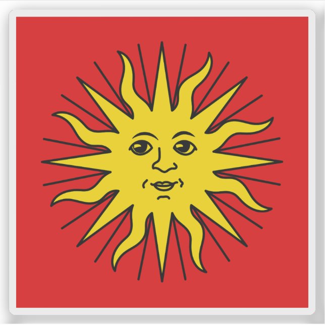 Pegatina Bandera de Sierre, Suiza (Anverso)