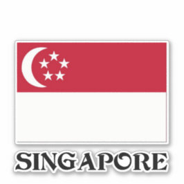 Pegatina Bandera de Singapur