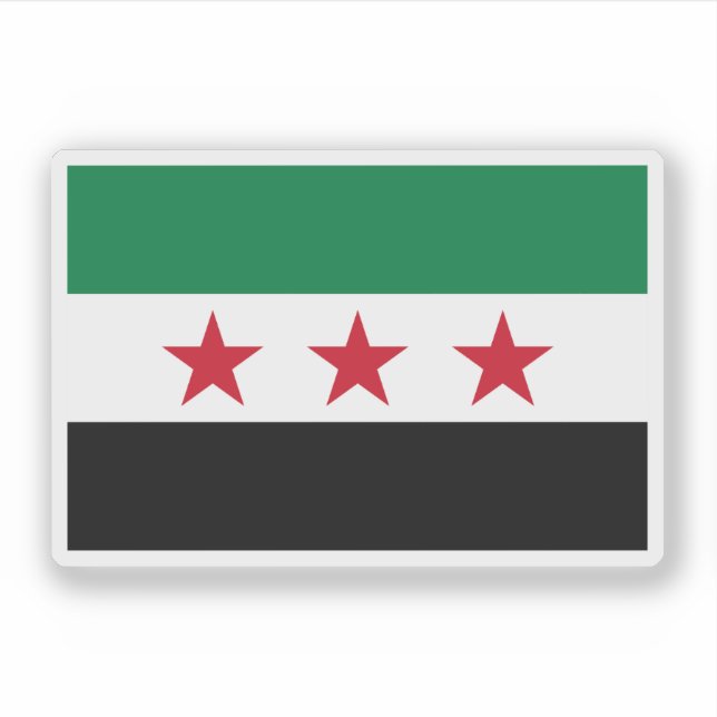 Pegatina Bandera de Siria (diciembre de 2024) (Anverso)