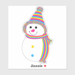 Pegatina Bandera de Snowman Snowman, orgullo pansexual