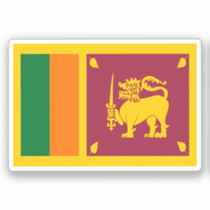 Pegatina Bandera de Sri Lanka