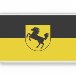 Pegatina Bandera de Stuttgart, Alemania
