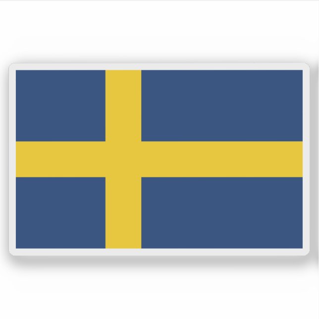 Pegatina Bandera de Suecia (antes de 1906) (Anverso)
