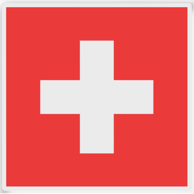 Pegatina Bandera de Suiza (Anverso)