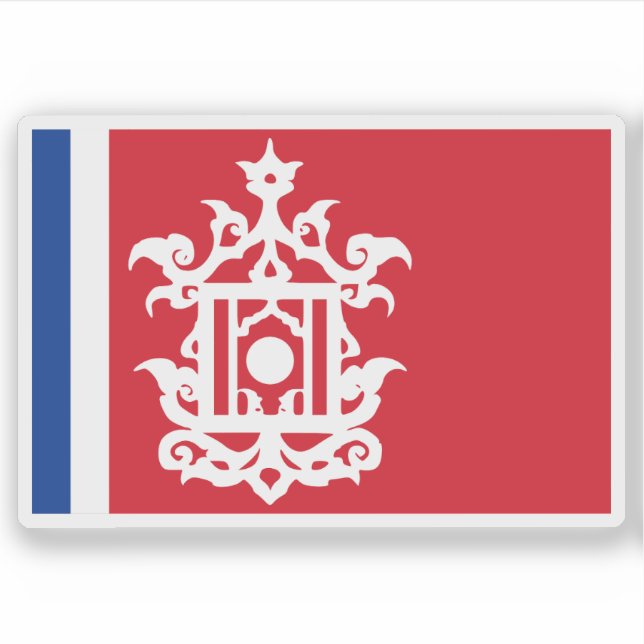 Pegatina Bandera de Sulu (a finales del siglo XIX) (Anverso)