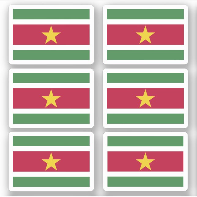 Pegatina Bandera de Surinam (Anverso)