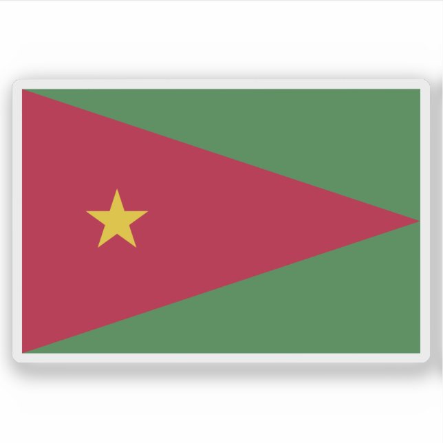 Pegatina Bandera de Suriname (propuesta 2) (Anverso)