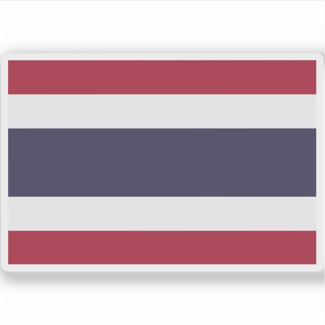 Pegatina Bandera de Tailandia (Anverso)