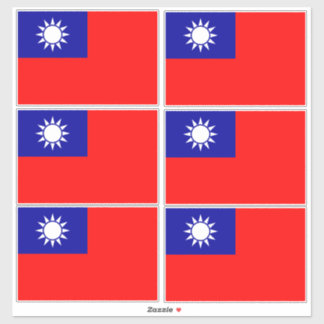 Pegatina Bandera de Taiwán: República de China, Taipéi chin