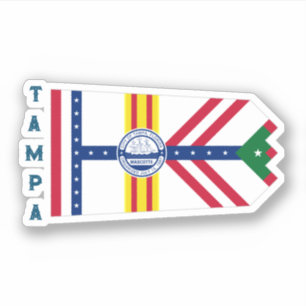 Pegatina Bandera de Tampa, Florida