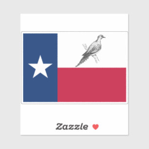 Pegatina Bandera De Texas Con Palo
