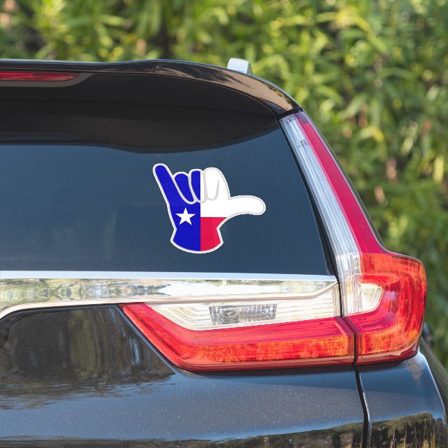 Pegatina Bandera de Texas Shaka (Lado del coche)