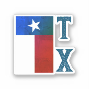 Pegatina Bandera de Texas (vertical)
