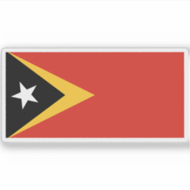 Pegatina Bandera de Timor-Leste (Timor Oriental)