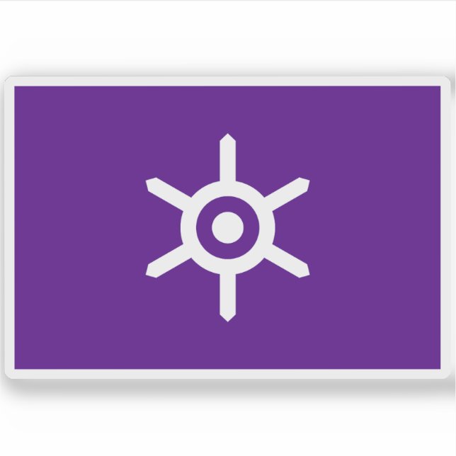 Pegatina Bandera de Tokio Metropolis, Japón (Anverso)