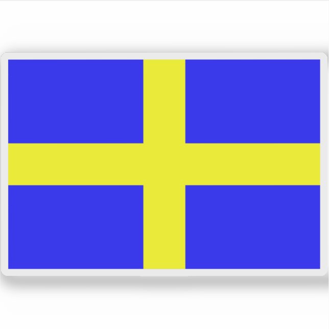 Pegatina Bandera de Toulon, Francia (Anverso)