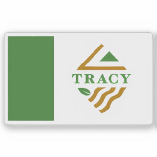 Pegatina Bandera de Tracy, California, EE. UU.