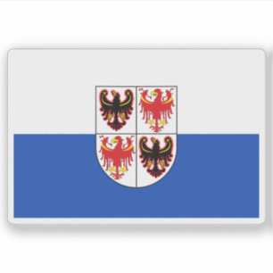 Pegatina Bandera de Trentino-Tirol del Sur, Italia
