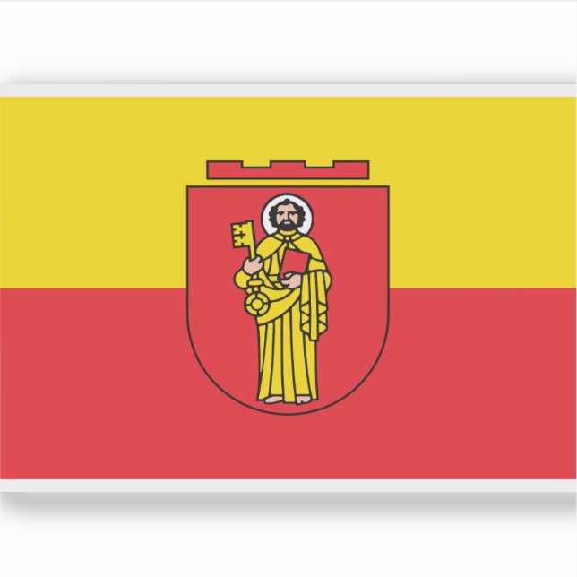 Pegatina Bandera de Trier, Alemania (Anverso)