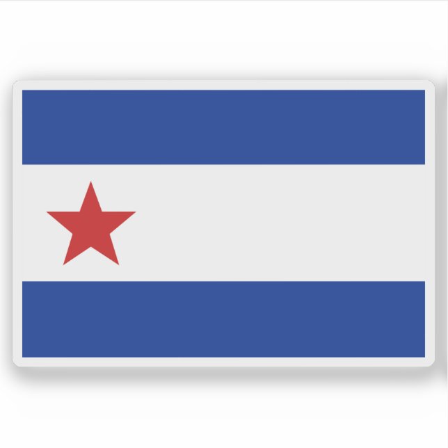 Pegatina Bandera de Trinidad, Cuba (Anverso)