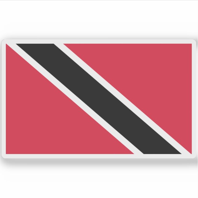 Pegatina Bandera de Trinidad y Tobago (Anverso)