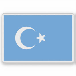 Pegatina Bandera de Turkestán Oriental (Kök Bayraq)