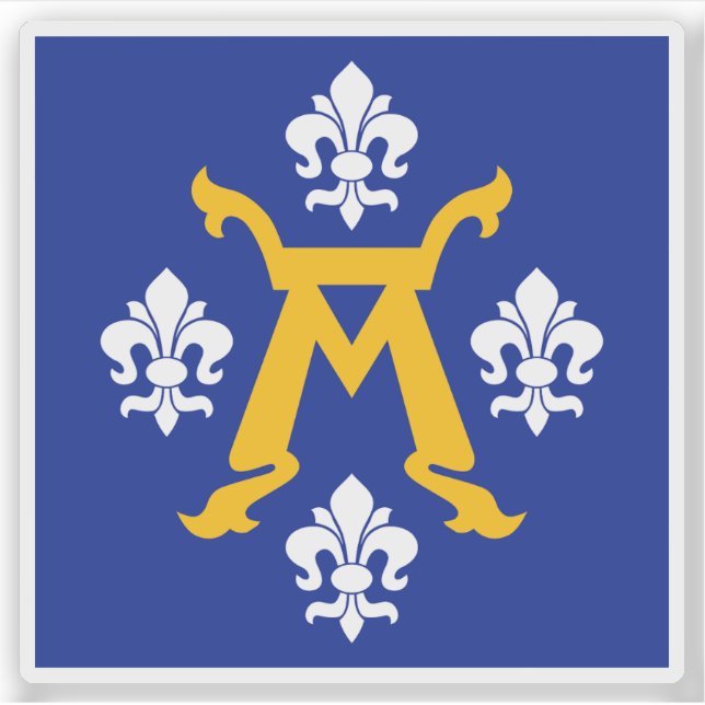 Pegatina Bandera de Turku, Finlandia (Anverso)