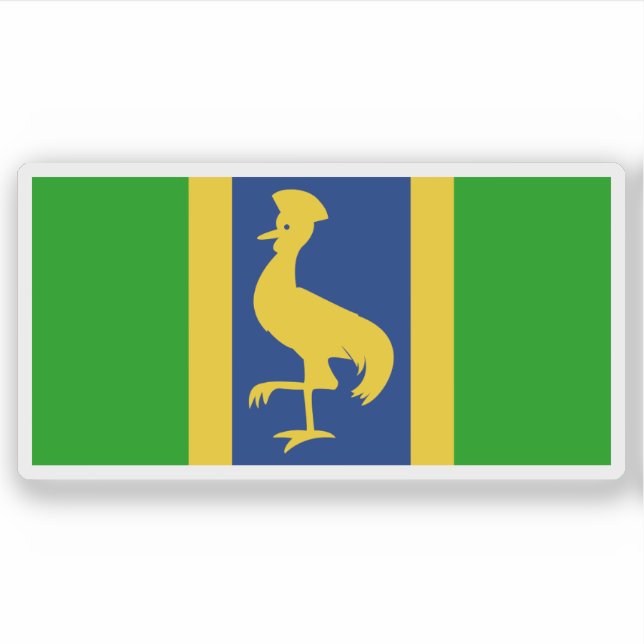 Pegatina Bandera de Uganda (1962) (Anverso)