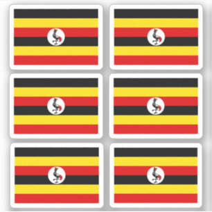 Pegatina Bandera de Uganda - una colección