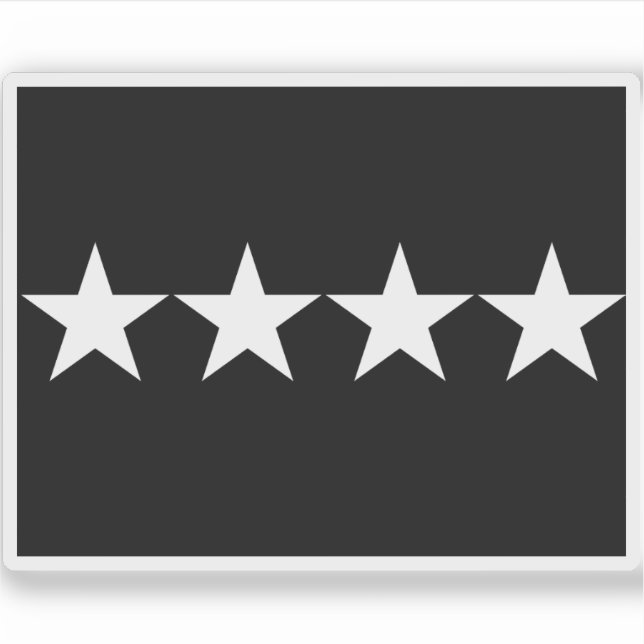 Pegatina Bandera de un general de la Fuerza Espacial de los (Anverso)